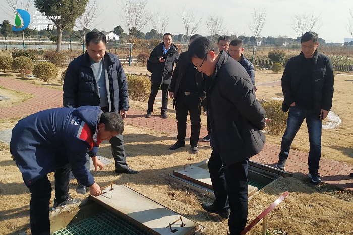 某地住建部門來訪我司農村污水處理站點