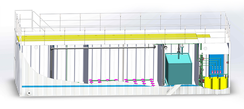 撬裝一體化污水處理設備渲染圖